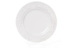 Тарілка керамічна салатна Королівська лілія 21,2 см, колір білий