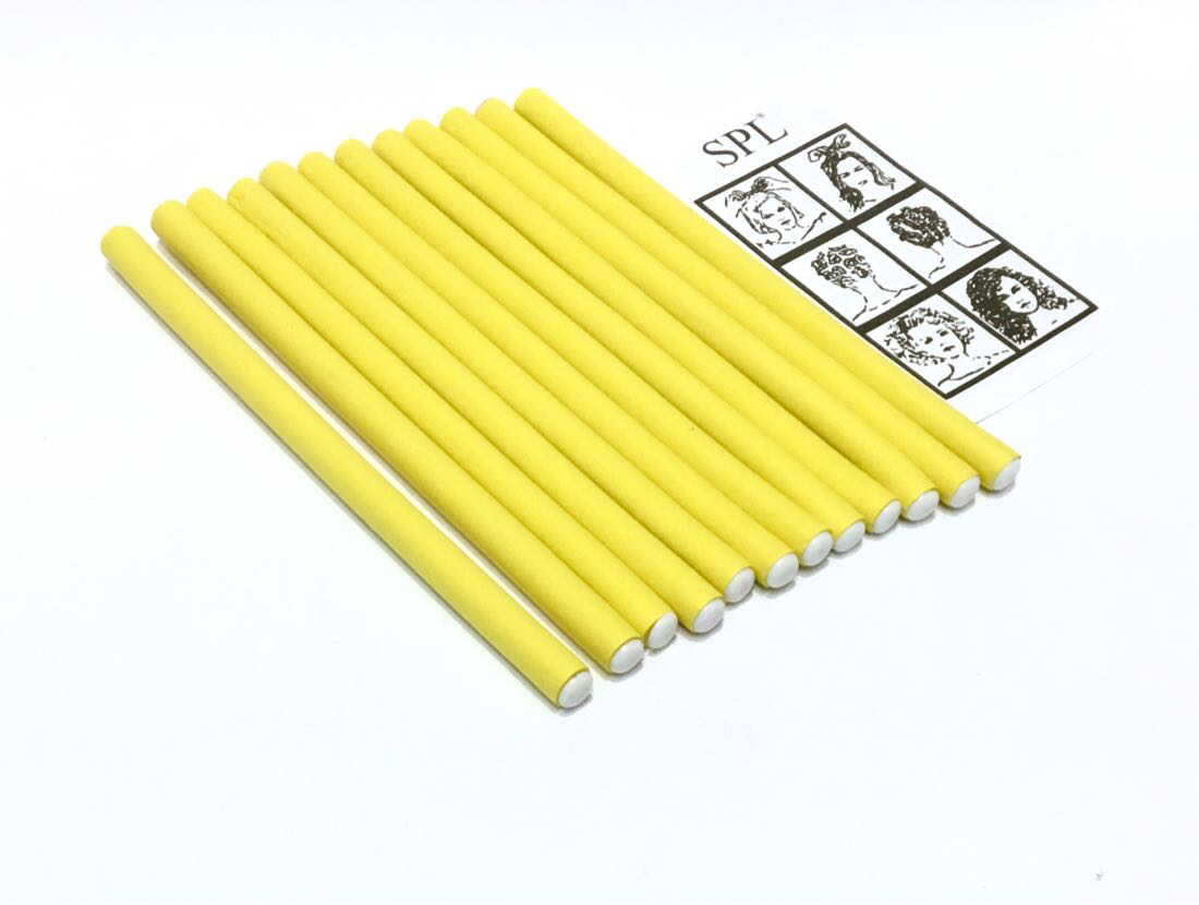 Бігуді Папільйотки (бумеранги) без липучки короткі жовті (180 мм/10 мм)