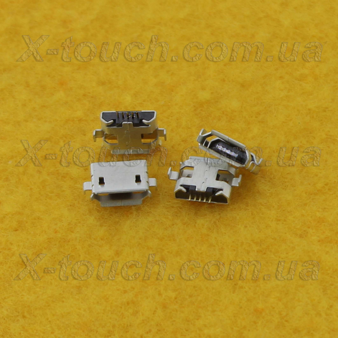 Роз'єм micro-B USB 5pin з бортиком, подовжені контакти.