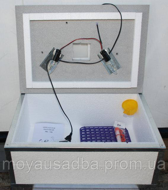Інкубатор Квочка на 100 яєць з ручним переворотом і аналоговим терморегулятором, фото 1