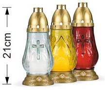 Лампадка в склі жовта