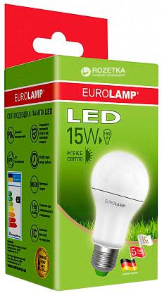 Лампа EUROLAMP LED 15w 3000K E27 A60 15272 D класична