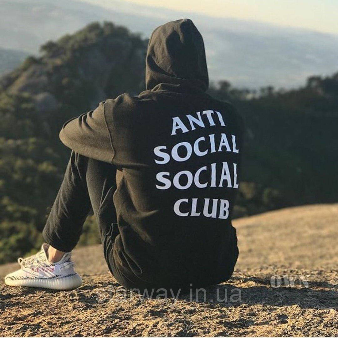 Худі anti social social club | топ | чорна стильна толстовка