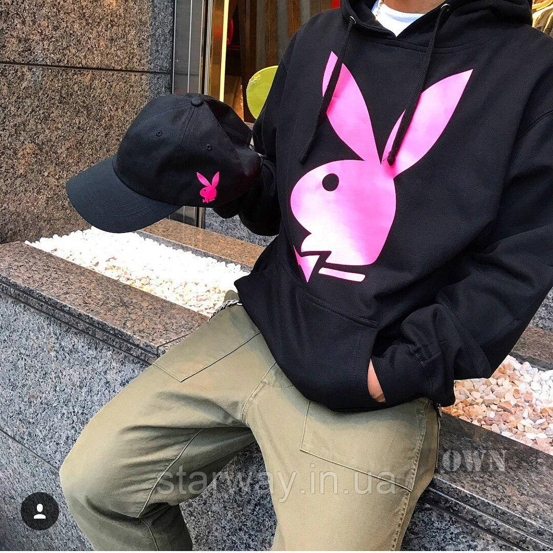 Худі anti social social club playboy | чорна толстовка топ