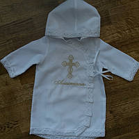 Сорочка для хрещення з капюшоном "Хрестик" РБ-03