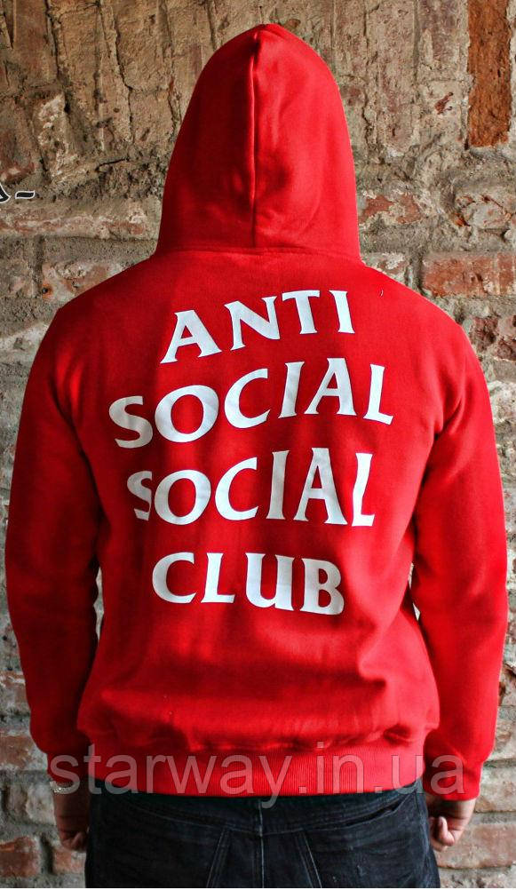 Толстовка червона assc топ | Худі Anti Social social club