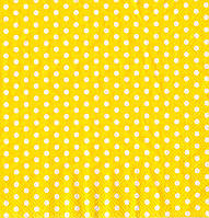 Салфетки декупажные Белые горохи на жёлтом фоне 7331
