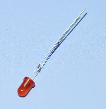 Світлодіод d3мм червоний діфузний офарб. Brilliant #3.12