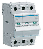 Вимикач навантаження Hager, 3-полюсний 125 А/400 В, 3 м (SBN399)