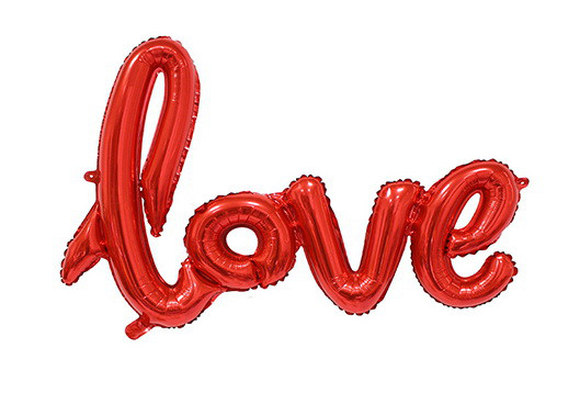 Фольговані кулі букви "Love".Прописна. Колір: Червоний. Довжина 1 м