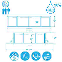 Збірний басейн Bestway Hydrium 56586 (500x360x120) з пісочним фільтром, фото 2