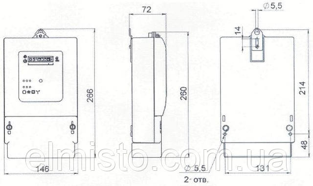 Габариты электросчетчика Меридиан ЛТЕ