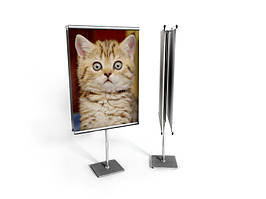 Двухсторонняя информационная стойка с фиксацией постеров 500х700 (В2) Ташута  (21-61095-02)