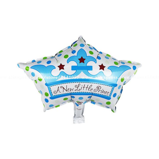 Кулька блакитного фольгованого " Корона A New Little Prince ( Маленький Принц) " Розмір: 65см*49см. 
