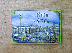 Дерев'яний магнітик на холодильник "Київ. Майдан незалежності"