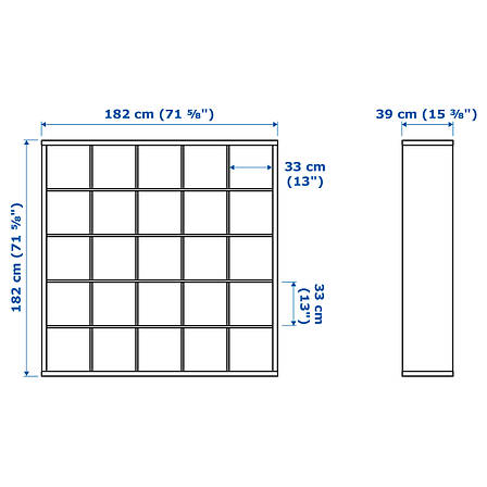 КАЛЛАКС Стелаж, білий, 182x182 см 70301537 ІКЕА, IKEA, KALLAX, фото 2