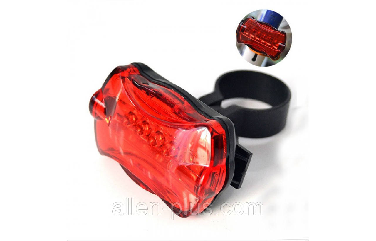 Велосипедний світлодіодний ліхтар задній 198 (СТОП) (2хААА), фото 1