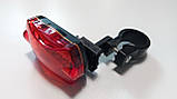 Велосипедний світлодіодний ліхтар задній 198 (СТОП) (2хААА), фото 5