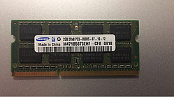 Samsung 2Gb So-DIMM PC3-8500S DDR3-1066 (M471B5673EH1-CF8)