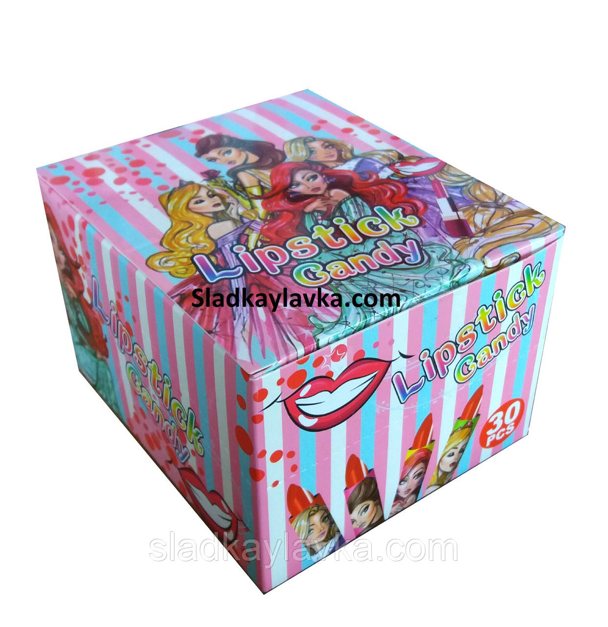 Карамель льодяник Помада Lipstic candy 30 шт (Китай)