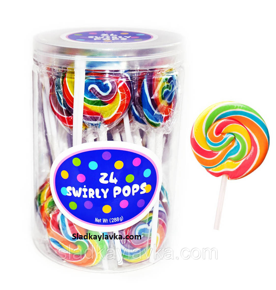 Карамель льодяник Swirly pops Равлик 24 шт (65)