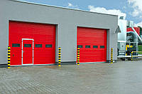 Промышленные ворота с калиткой Alutech ProTrend 3500х3085 мм