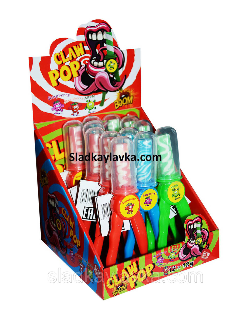 Карамель льодяник Claw Pop Плоскогубці 12 шт (Jo Jo)
