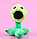 Оригінальна м'яка іграшка Рослини проти зомбі Горохострел з гри Plants vs Zombies, 17см, фото 2
