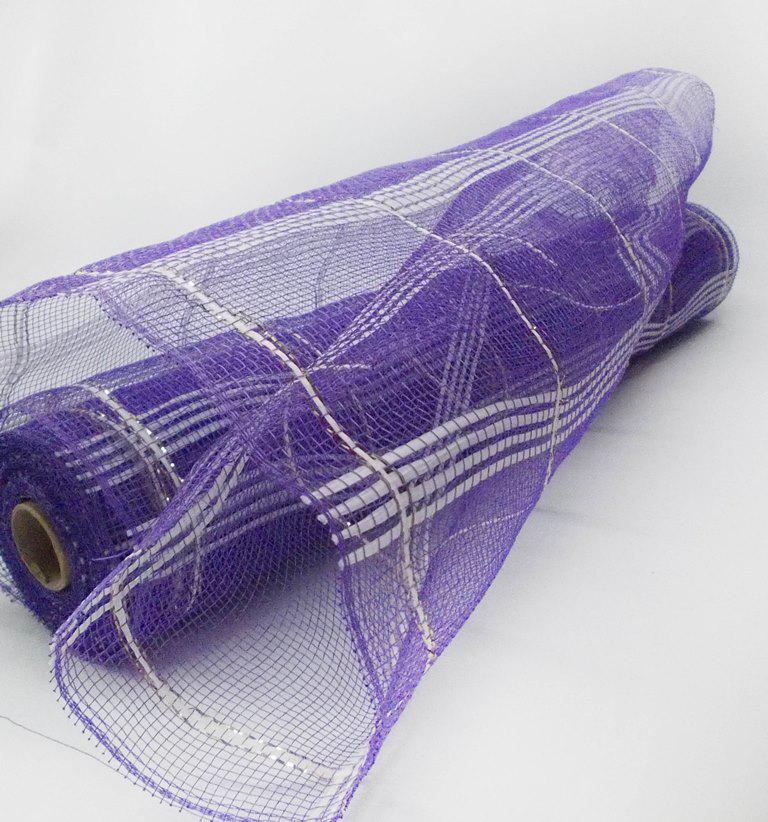 Сетка шотландка флористическая для упаковки фиолетовая - фото 6 - id-p42170310