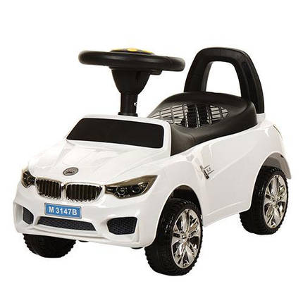 Толокар BMW, Білий (M 3147B-1), звук, світло, фото 1