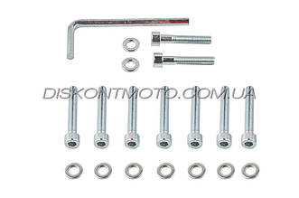 Болти кришки варіатора 4T китайський скутер GY6 125/150 (10 колесо) (шестигранний шліц, 9шт +ключ) SHUK