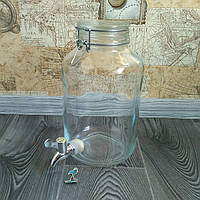 Лимонадниця (Діспенсер для лимонаду) з горбильним замком Bormioli 4 л.