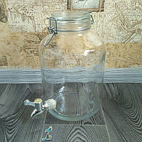 Лимонадниця (Діспенсер для лимонаду) з горбильним замком Bormioli 5 л.