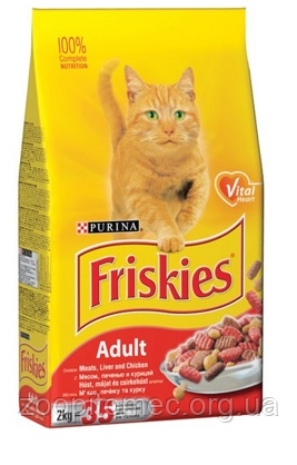 Корм Friskies Фрискис Cat для дорослих котів лосось/тунець/овочі, 10 кг