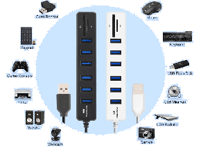 USB hub 2.0 на 6 портів + Sd/Tf Card Reader, фото 2