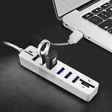 USB hub 2.0 на 6 портів + Sd/Tf Card Reader, фото 2