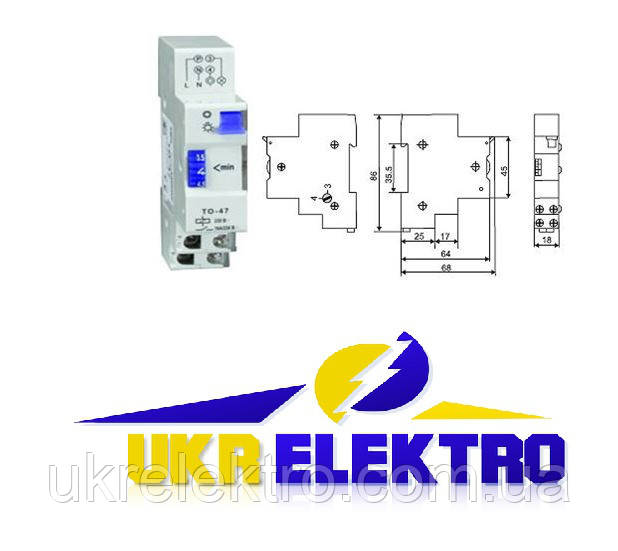 Таймери освітлення ТО-47 16 А 230 В на DIN-рейку IEK