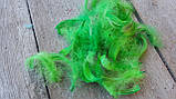 Пір'я зелене декоративне, 150 шт/уп., (4-5 гр), фото 2