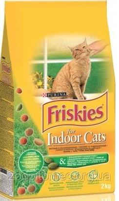 Корм ФРИСКИС FRISKIES для кішок INDOOR садової травою для домашніх кішок 1,5 кг