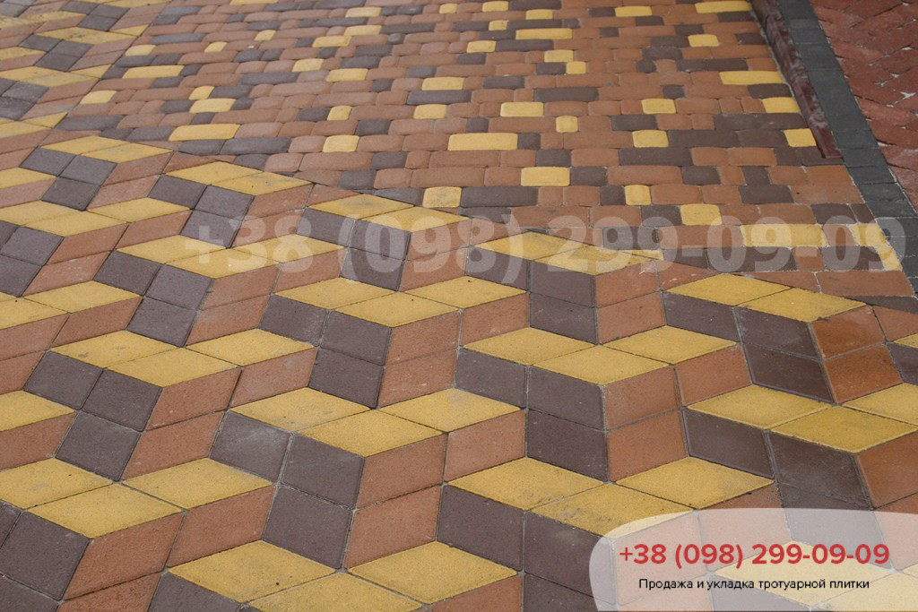 Укладка тротуарной плитки, мощение дорожек, установка бордюров в Киеве ...