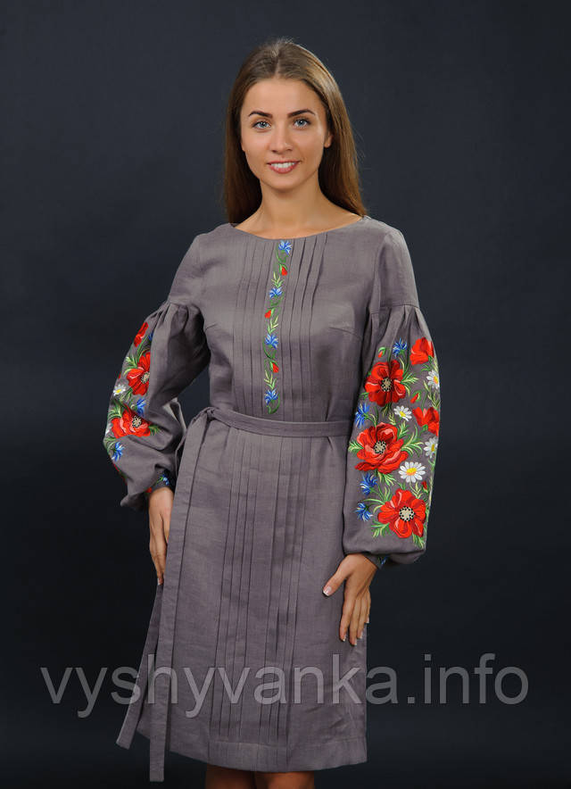Льняное платье с вышивкой Льняное платье с вышивкой