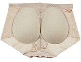 Топ продажів! Ковзні трусики пуш ап для збільшення сідниць з підтяжкою живота бежеві, фото 10