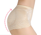 Топ продажів! Ковзні трусики пуш ап для збільшення сідниць з підтяжкою живота бежеві, фото 3