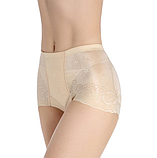 Топ продажів! Ковзні трусики пуш ап для збільшення сідниць з підтяжкою живота бежеві, фото 4
