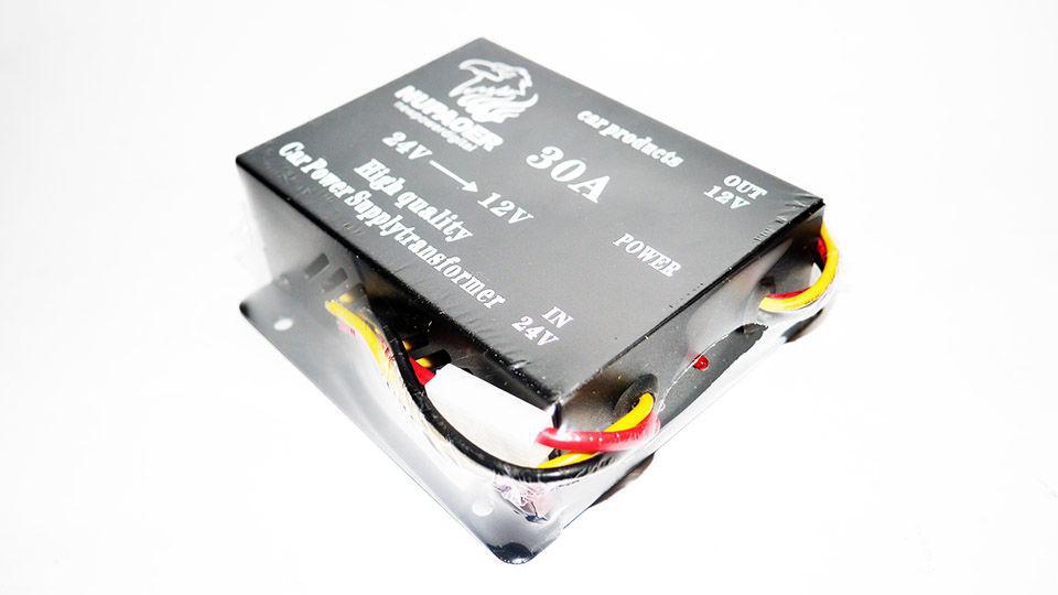 Авто перетворювач 24В у 12В 30A, фото 1