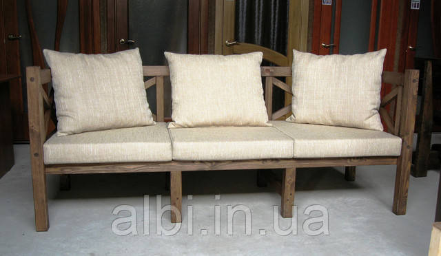 Лава садова, дерев'яні меблі для дачі Еміне 1300 мм