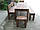 Стілець садовий із натурального дерева з набору Альфа, дерев'яний стілець, стілець із дерева, стілець із дерева, фото 6