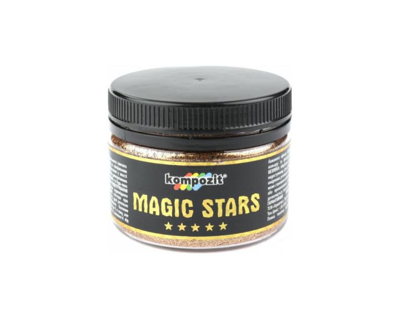 Глиттер полиэфирный KOMPOZIT MAGIC STARS декоративный бронза 60гр - фото 1 - id-p536554030