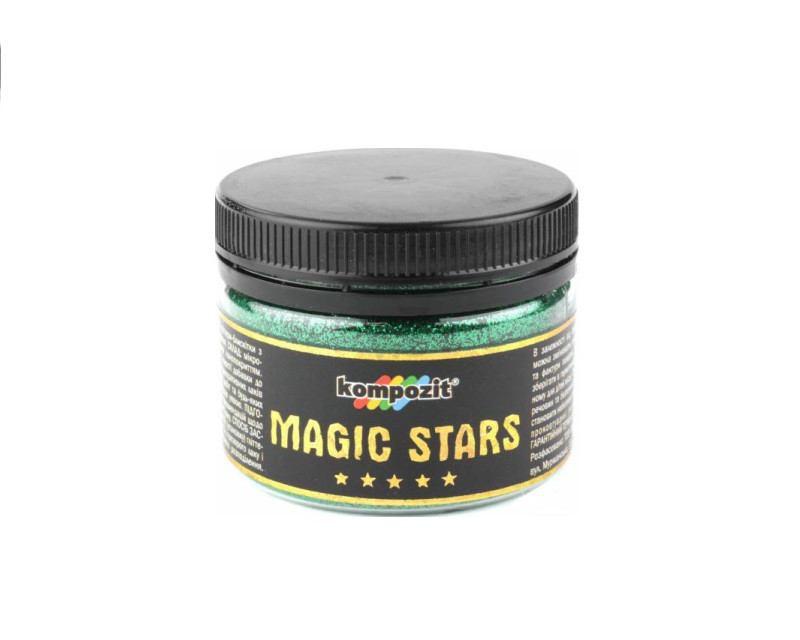 Глиттер полиэфирный KOMPOZIT MAGIC STARS декоративный изумруд 60гр - фото 1 - id-p536554475