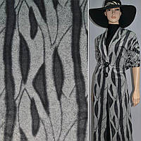 Хутро штучне коротковорсове світло-сіре з темно-сірим малюнком ш.150